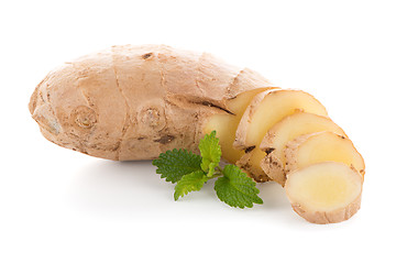 Image showing Ginger root on white