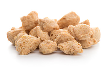 Image showing Soya chunks on white