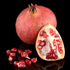 Image showing Ripe pomegranate fruit