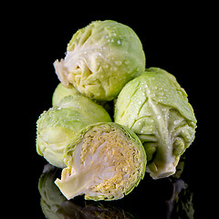 Image showing Fresh brussels sprouts