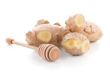 Image showing Ginger root and drizzler