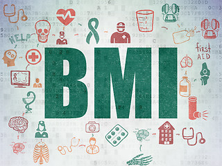 Image showing Healthcare concept: BMI on Digital Paper background