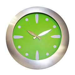 Image showing Green clock