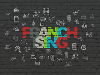 Image showing Business concept: Franchising on wall background