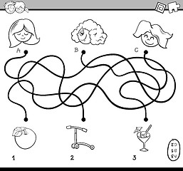 Image showing maze activity coloring book