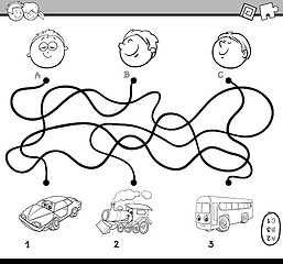 Image showing maze activity coloring page