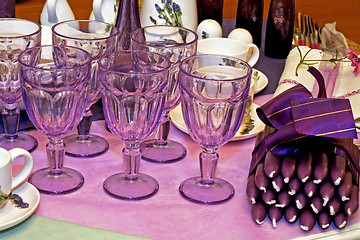 Image showing Purple glass