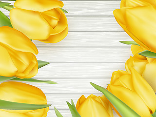 Image showing Yellow tulips. EPS 10