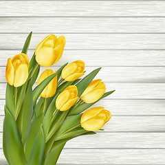 Image showing Yellow tulips. EPS 10