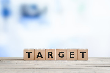 Image showing Target sign on a table