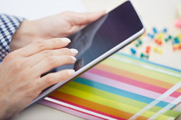 Image showing Digital tablet at office