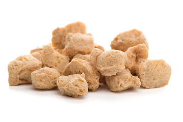 Image showing Soya chunks on white