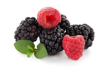 Image showing Raspberry with blackberry 