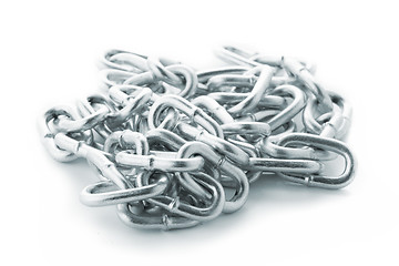 Image showing Closeup on silver chain 