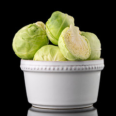 Image showing Fresh brussels sprouts