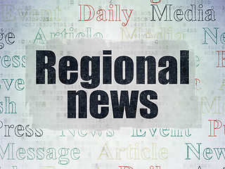 Image showing News concept: Regional News on Digital Paper background