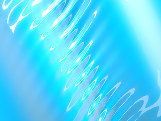 Image showing Blue fluid waves and ripples texture