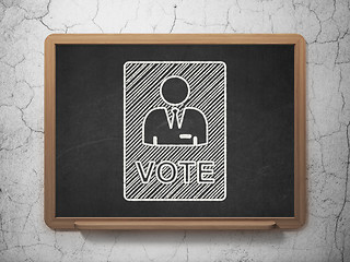 Image showing Politics concept: Ballot on chalkboard background