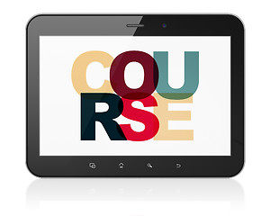 Image showing Education concept: Tablet Computer with Course on  display