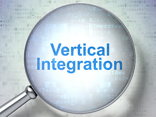 Image showing Finance concept: Vertical Integration with optical glass