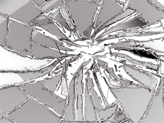 Image showing Shattered or damaged glass Pieces isolated