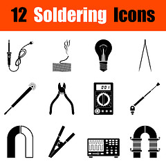 Image showing Set of soldering  icons