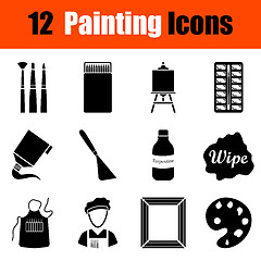 Image showing Set of painting icons