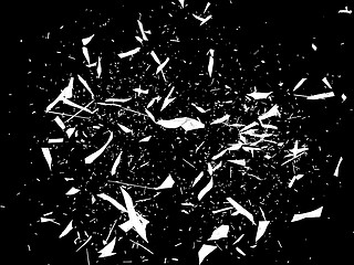 Image showing Broken and Shattered glass on black