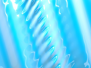 Image showing Blue liquid waves and ripples