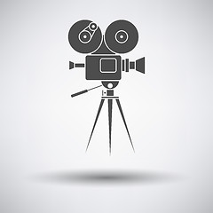 Image showing Retro cinema camera icon