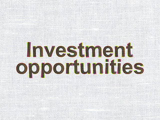 Image showing Business concept: Investment Opportunities on fabric texture background