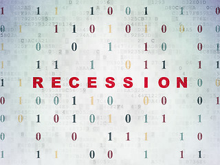 Image showing Finance concept: Recession on Digital Paper background
