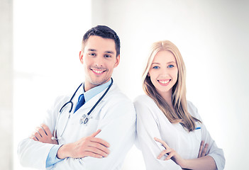 Image showing two young attractive doctors