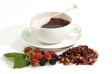 Image showing Cup of fruit tea