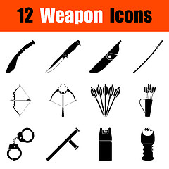 Image showing Set of weapon icons