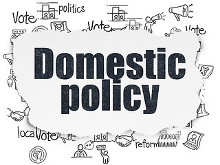 Image showing Politics concept: Domestic Policy on Torn Paper background