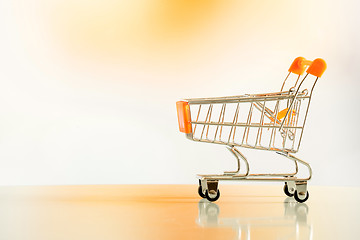 Image showing Shopping cart in orange environment