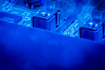 Image showing Microcircuit board in blue color