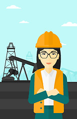 Image showing Cnfident oil worker.