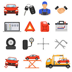 Image showing Car Service Set Vector Icons