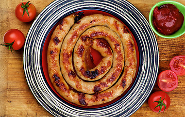 Image showing Grilled Spiral Sausage  