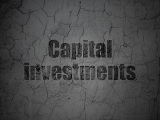 Image showing Currency concept: Capital Investments on grunge wall background