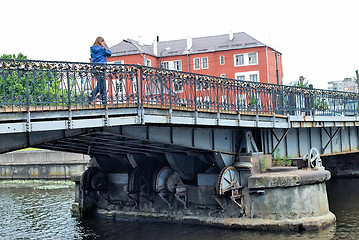 Image showing Locks of love on Medovy Bridge. Kaliningrad.Russia