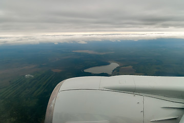 Image showing Aerial view of summer field