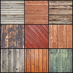 Image showing collection of wooden planks