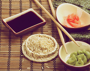 Image showing Ingredients to Preparing Sushi