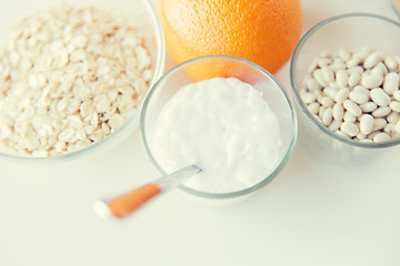 Image showing close up of food ingredients on table