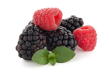 Image showing Raspberry with blackberry 