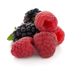 Image showing Raspberry with blackberry 