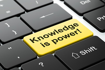 Image showing Education concept: Knowledge Is power! on computer keyboard background